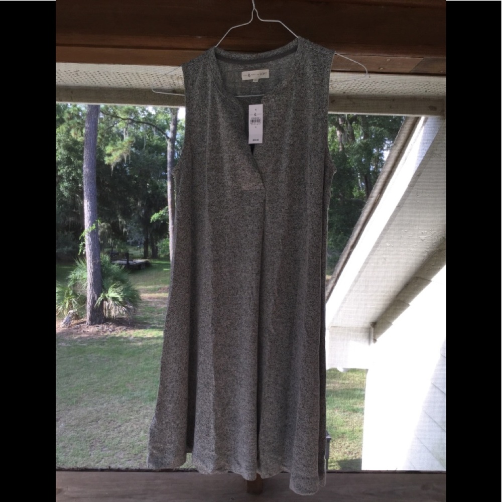 Anne Taylor Loft Gray Dress